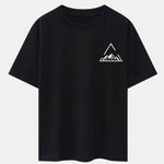 Triangle Mountain Print Drop Shoulder Oversize T-Shirt