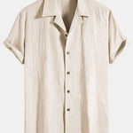 Textured Cotton Revere Shirt & 5" Shorts