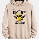 PEW PEW MADAFAKAS Chicken Print Relax Fit Hoodie