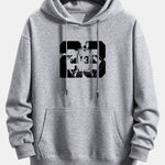 Number 23 Print Relax Fit Hoodie