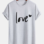 Regular Fit Love Print Cotton T-Shirt