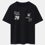 Digital Slogan Print Drop Shoulder Oversize T-Shirt