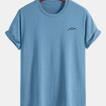 Regular Fit Mountains Print Cotton T-Shirt