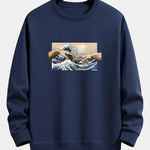Ukiyo Hand Print Relax Fit Sweatshirt