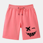 Dissolved Smiley Face Print Man Mid Length Shorts