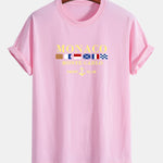 Regular Fit Monaco Slogan Print Cotton T-Shirt