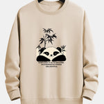 Bamboo Panda Print Relax Fit Sweatshirt