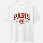 Paris Varsity Print Oversize T-Shirt