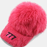 Number 777 Embroidered Plush Baseball Cap