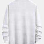 Long Sleeve Waffle Arc Hem T-Shirt & Waffle Drawstring Shorts
