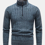 Textured Quarter Zip Sweater