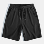 Knitted Waffle Arc Hem Hooded T-Shirt & Drawstring Waffle Shorts