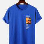 Beach Scenery Slogan Print T-Shirt