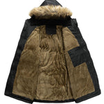 Faux Fur Collar Detachable Hooded Coat