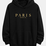 Paris Slogan Print Relax Fit Hoodie