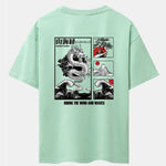 Dragon Landscape Back Print Drop Shoulder Oversize T-Shirt