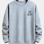 Bear On Vacation Print Relax Fit Sweatshirt