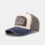 Slogan Patch Washed Distressed Baseball Cap