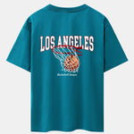 Los Angeles Basketball Back Print Heavy Weight Oversize T-Shirt