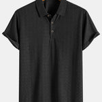 Short Sleeve Knitted Textured Polo