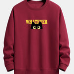 Whatever Black Cat Print Relax Fit Sweatshirt