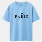 Paris City Print Drop Shoulder Oversize T-Shirt
