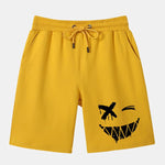 Dissolved Smiley Face Print Man Mid Length Shorts