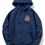 Smiley Bear Back Print Hoodie & Jogger Pants