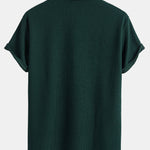 Muscle Fit Ribbed Half Zip Polo