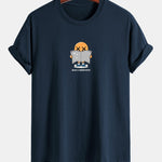 Regular Fit Reading Print Cotton T-Shirt
