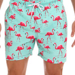 Flamingo Print Swim Shorts