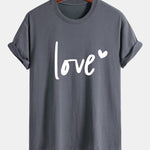 Regular Fit Love Print Cotton T-Shirt