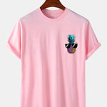 Pineapple With Sunglasses Print T-Shirt