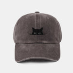 Cat Pattern Casual Washed Cotton Baseball Cap