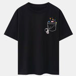 Pocket Planet Astronaut Print Drop Shoulder Oversize T-Shirt