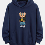 Hip Hop Bear Print Relax Fit Hoodie