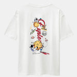 Planet Astronaut Print Drop Shoulder Oversize T-Shirt