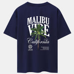 California Palm Tree Back Print Drop Shoulder Oversize T-Shirt
