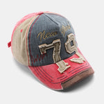 New York 79 Embroidery Washed Distressed Baseball Cap