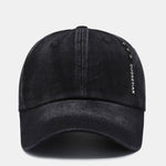 Rivet Solid Color Washed Distressed Baseball Cap