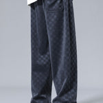 Checkerboard Straight Leg Pants