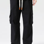 Elastic Drawstring Cuff Parachute Cargo Pants