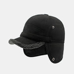 Faux Suede Earflaps Warm Baseball Cap