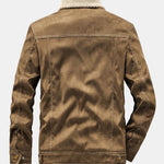Faux Suede Teddy Lined Utility Jacket