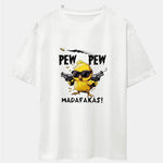 PEW PEW MADAFAKAS Chicken Print Drop Shoulder Oversize T-Shirt