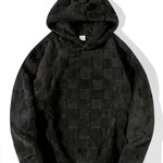 Checkerboard Teddy Hoodie & Straight Leg Pants