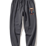 Bear In Leather Jacket Print Jogger Pants
