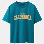 Los Angeles California Print Drop Shoulder Oversize T-Shirt