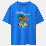Skull Island Print Drop Shoulder Oversize T-Shirt