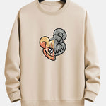 Violent Bear Print Relax Fit Sweatshirt